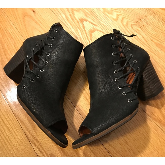 lucky brand lace up booties